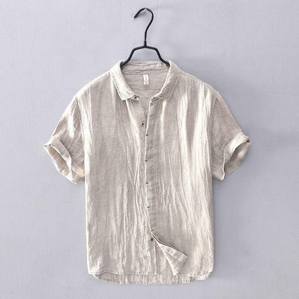 Men's Short Sleeve Slap Collar Shirt