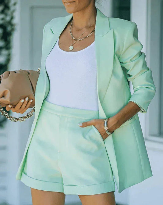 Women's Short Blazer Set Chic Style