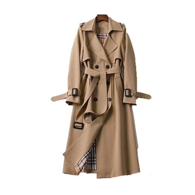 Women's Trench Coat Double Button Design