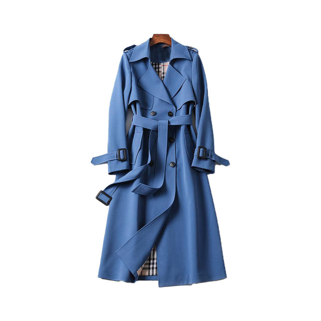 Women's Trench Coat Double Button Design