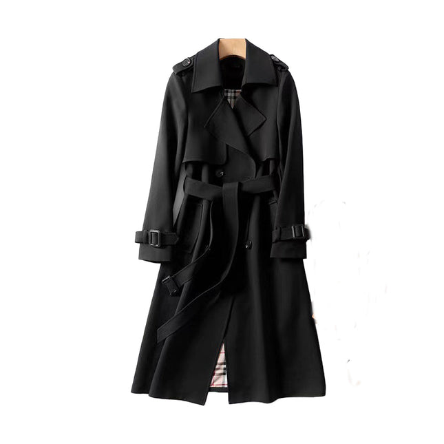 Women's Trench Coat Double Button Design