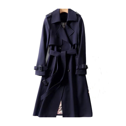 Women's Trench Coat Double Button Design