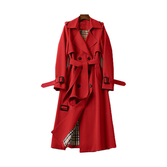 Women's Trench Coat Double Button Design