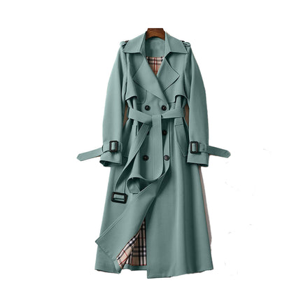 Women's Trench Coat Double Button Design