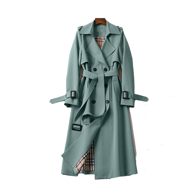 Women's Trench Coat Double Button Design