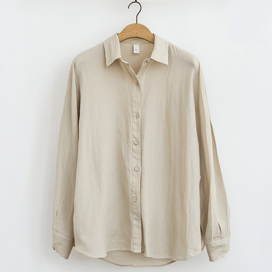 Men’s Long Sleeve Linen Shirt Relaxed Fit
