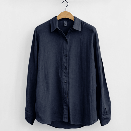 Men’s Long Sleeve Linen Shirt Relaxed Fit