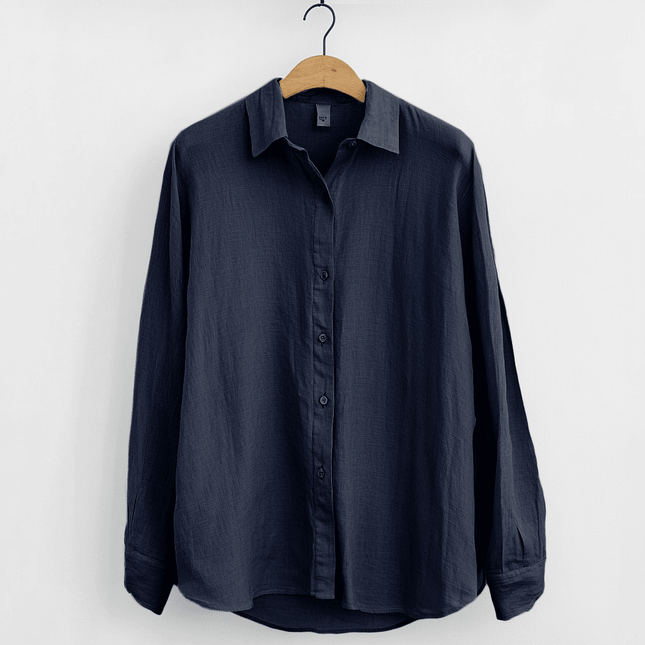 Men’s Long Sleeve Linen Shirt Relaxed Fit