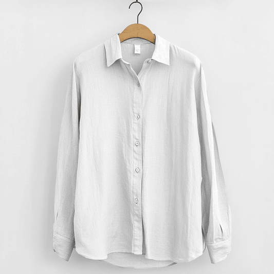Men’s Long Sleeve Linen Shirt Relaxed Fit