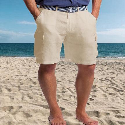Men's Cargo Shorts Linen Stylish