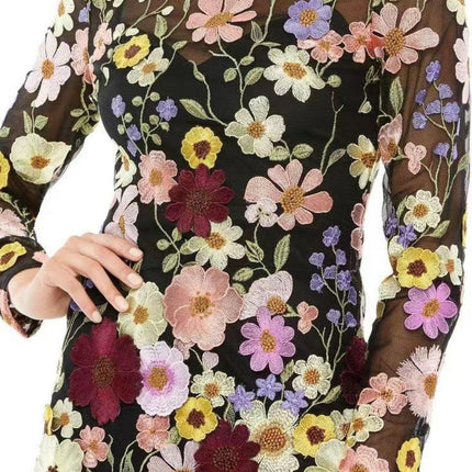 Women's 3D Floral Dress Sustainable Fabric All-Season