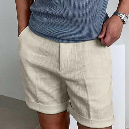 Men's Linen Shorts Relaxed Fit Lightweight Breathable Fabric