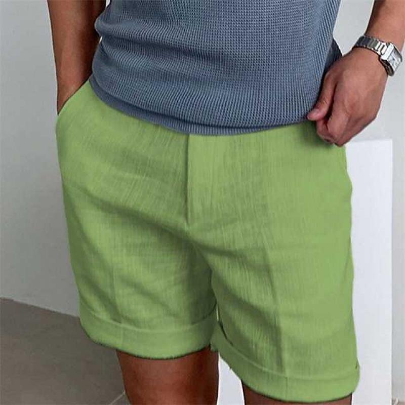 Men's Linen Shorts Relaxed Fit Lightweight Breathable Fabric