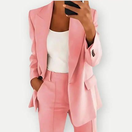 Women's Blazer Pants Suit Set