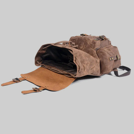 Men's Canvas Leather Backpack