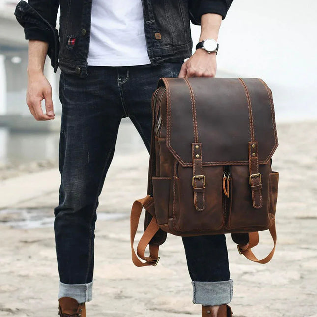 Men's Leather Rucksack Timeless Design