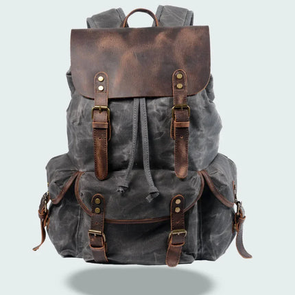 Men's Canvas Leather Backpack