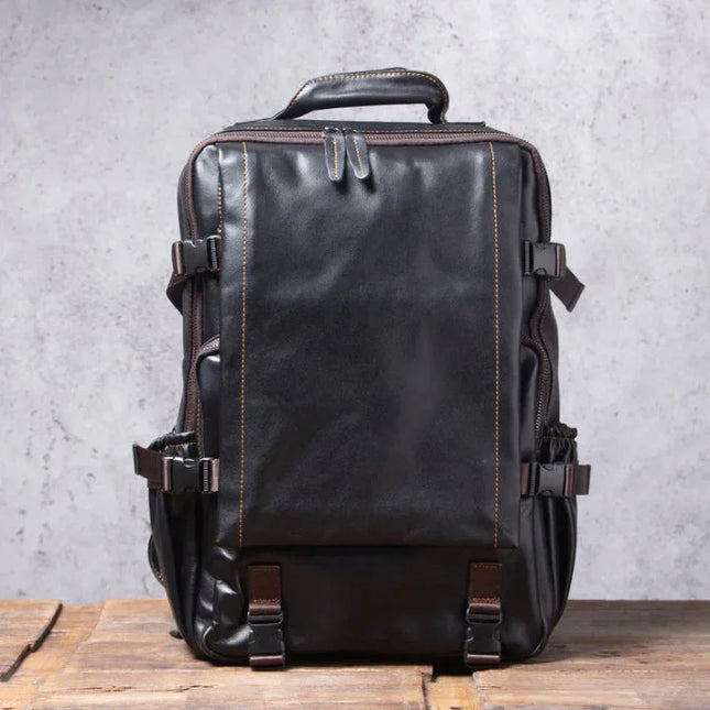 Men's Travel Backpack Premium Leather
