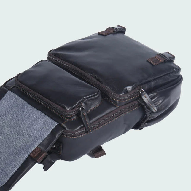 Men's Travel Backpack Premium Leather