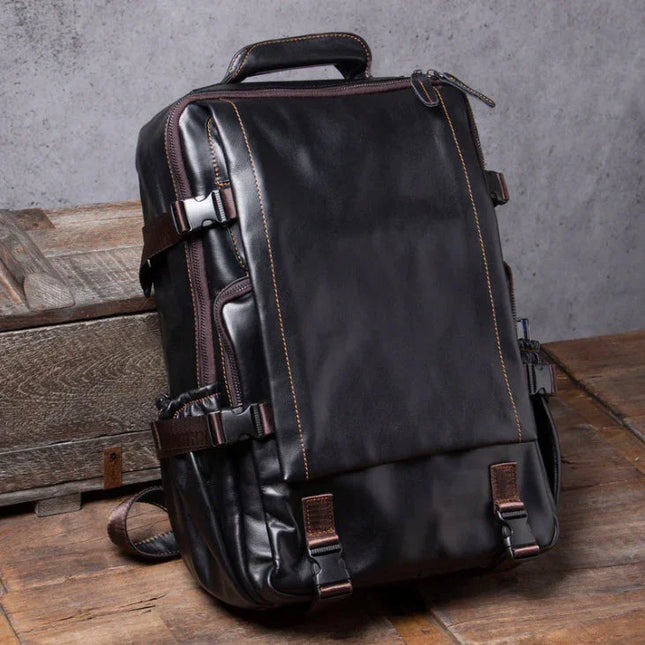 Men's Travel Backpack Premium Leather