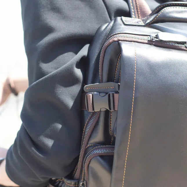 Men's Travel Backpack Premium Leather