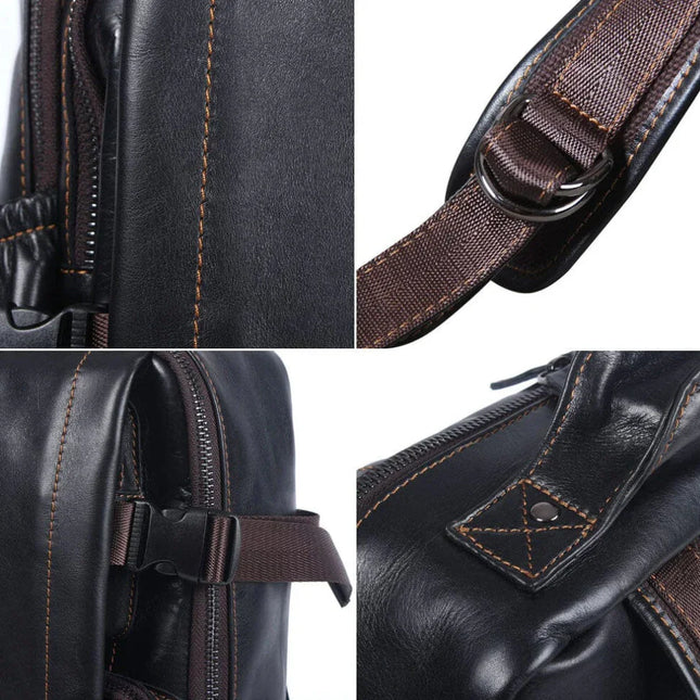 Men's Travel Backpack Premium Leather