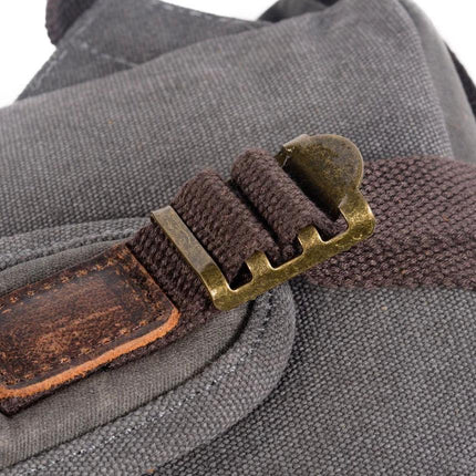 Men's Canvas Leather Backpack