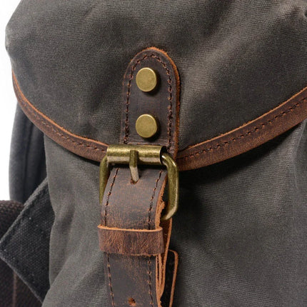 Men's Canvas Leather Backpack