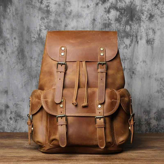 Men's Large Backpack Leather