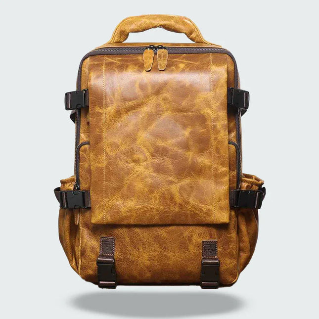 Men's Travel Backpack Premium Leather