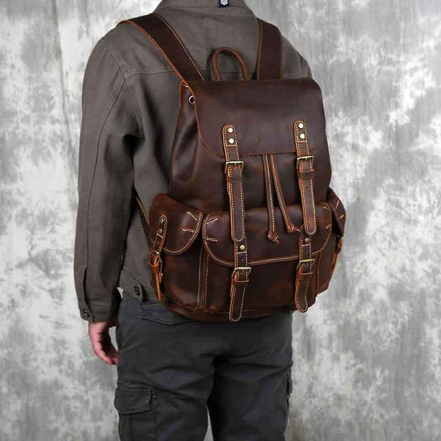 Men's Large Backpack Leather