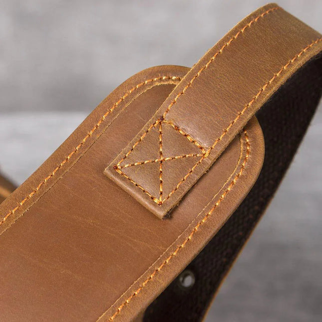 Men's Leather Flap Backpack