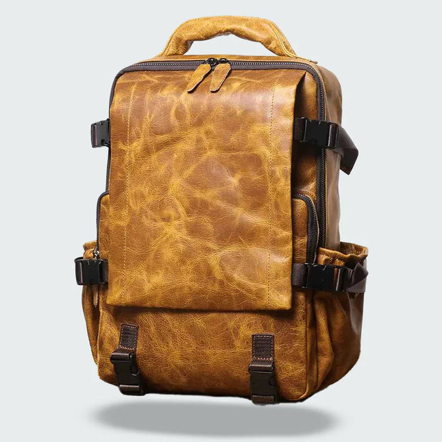 Men's Travel Backpack Premium Leather