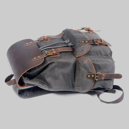 Men's Canvas Leather Backpack