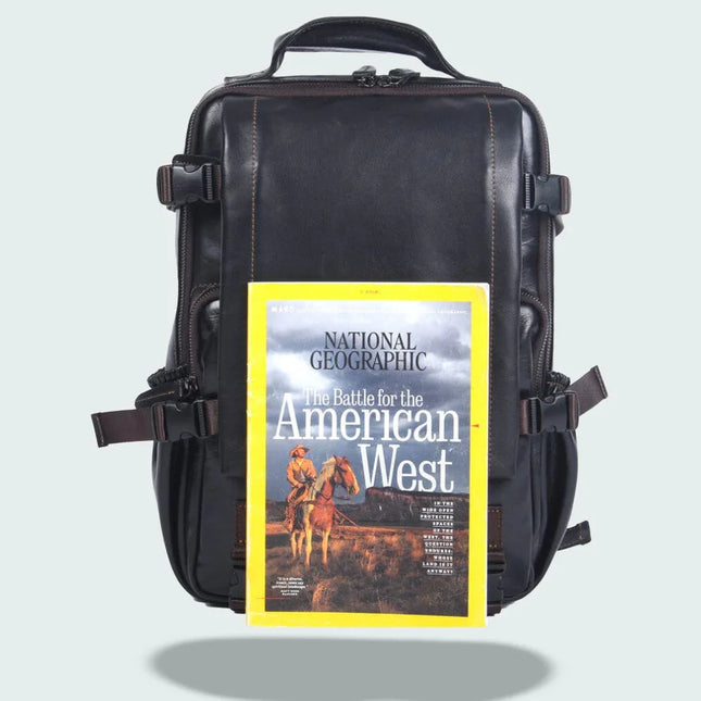 Men's Travel Backpack Premium Leather