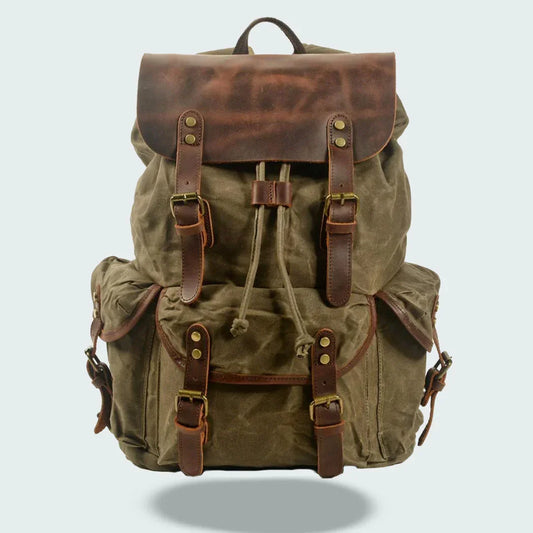 Men's Canvas Leather Backpack