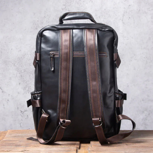 Men's Travel Backpack Premium Leather