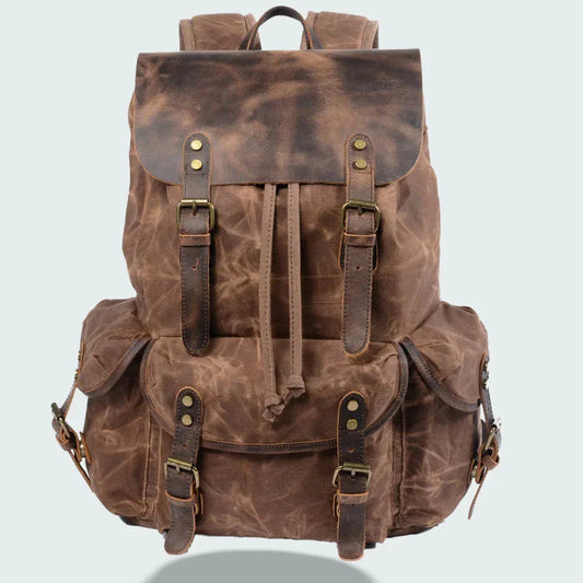 Men's Canvas Leather Backpack