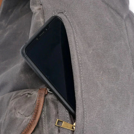 Men's Canvas Leather Backpack