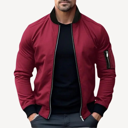 Men’s Zip Up Bomber Jacket Polyester