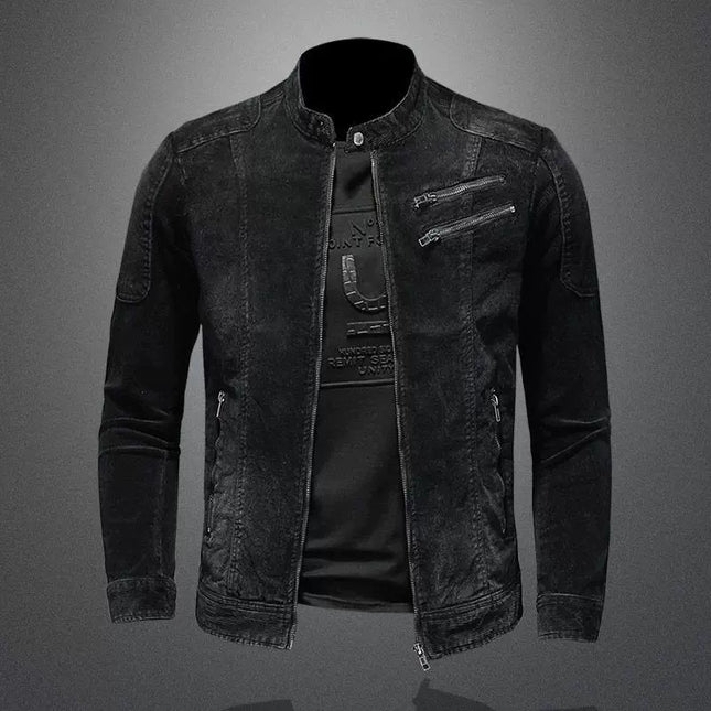 Men's Biker Jacket Vintage Style Leather