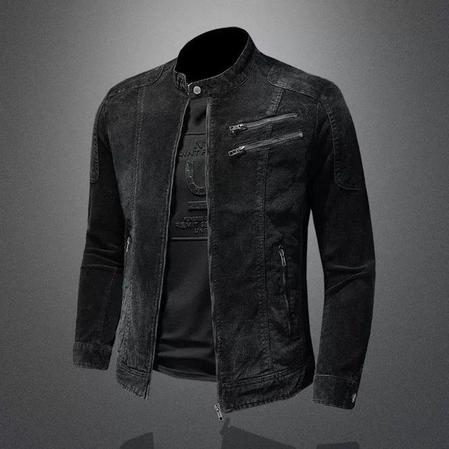 Men's Biker Jacket Vintage Style Leather