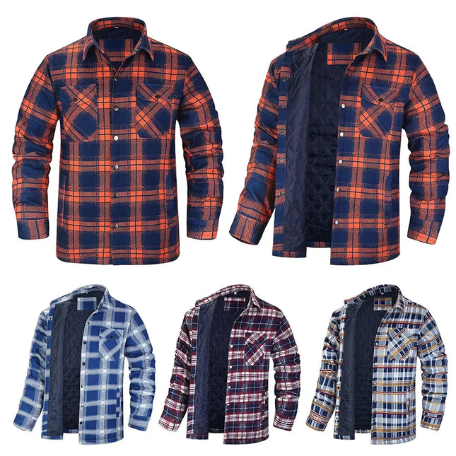 Men's Casual Flannel Shirt Thick Fabric Timeless Style