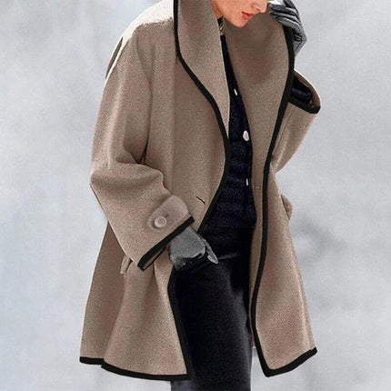 Women's Double Button Winter Trench Coat Elegant