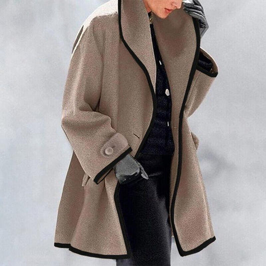Women's Double Button Winter Trench Coat Elegant