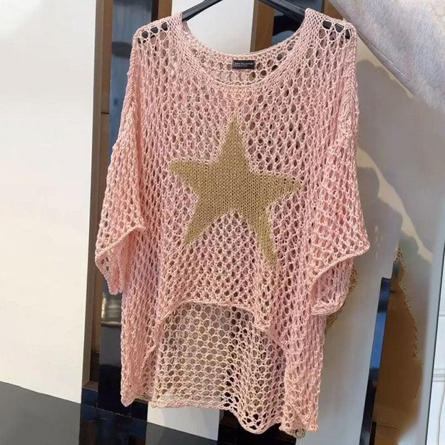 Women's Knit Top Starry Design