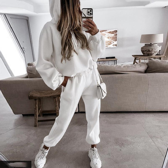 Women's Oversized Hoodie and High-Waist Joggers Set - Soft Cozy Loungewear