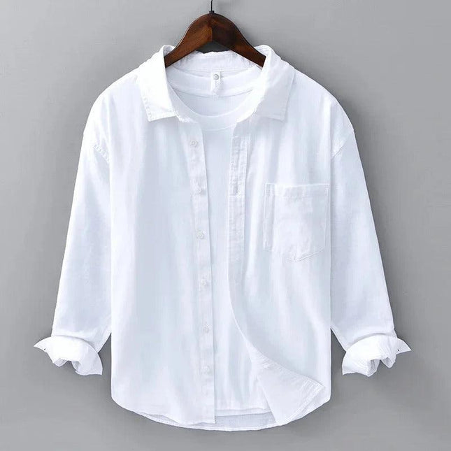 Men's Button-Up Long-Sleeve Shirt Casual