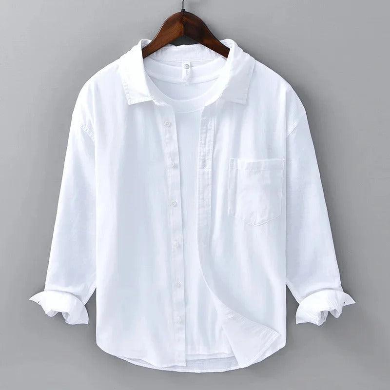 Men's Button-Up Long-Sleeve Shirt Casual