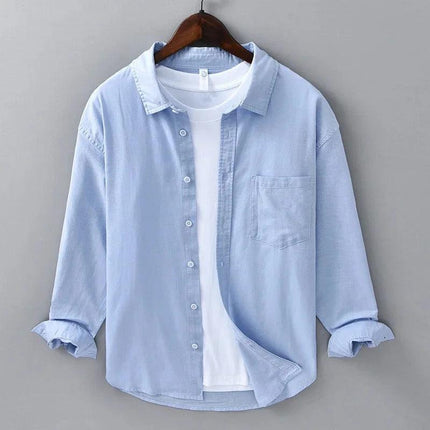 Men's Button-Up Long-Sleeve Shirt Casual